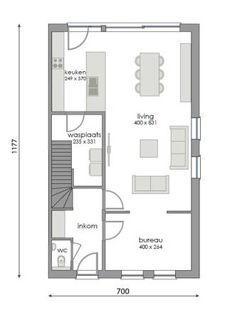 TE KOOP in MELLE aan de Koperstraat Mooi en centraal gelegen project voor het bouwen van een half-open bebouwing. Lot 17 : Opp. : +/- 256 m²...