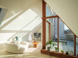 Architecturaal 3-­slaapkamerappartement met twee terrassen in het centrum van Gent.Een discrete maar uitzonderlijke realisatie naar ontwerp van...