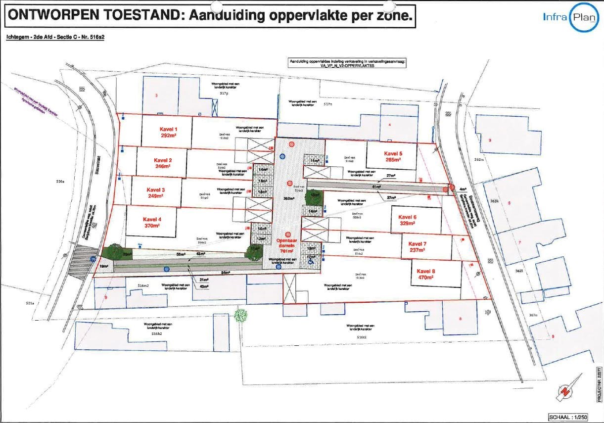 Perceel bouwgrond (246 m²) bestemd voor gesloten bebouwing nabij centrum Eernegem - foto 1
