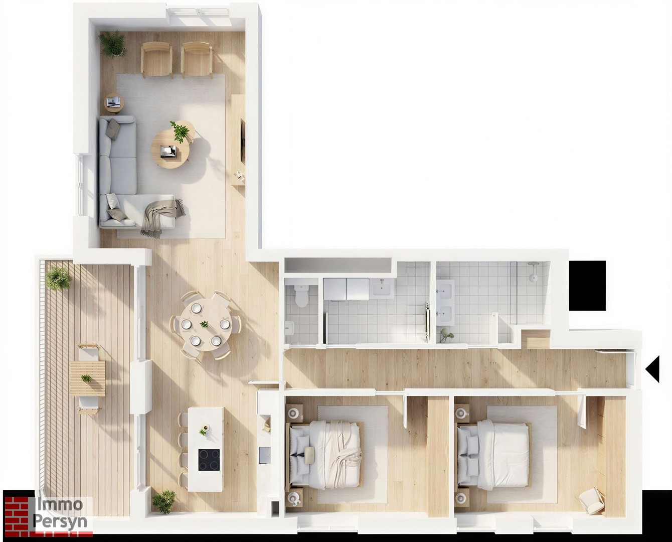 Nieuwbouw 3 slpk app met terras van 18m² met 6% BTW mogl - foto 3