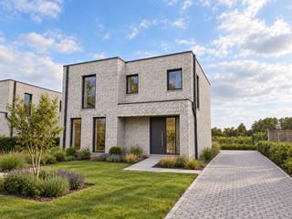 Bent u op zoek naar een woning die volledig naar uw eigen smaak wordt afgewerkt?<br />Dan is deze moderne nieuwbouwwoning in ruwbouwfase een unieke opportuniteit.<br />Gelegen op een ruim perceel van maar liefst 881 m², en een prachtig zicht op de weilanden biedt deze woning een uitstekende combinatie van ruimte, licht en vrijheid in afwerking. <br /><br />De ramen zullen uitgevoerd worden in zwart aluminium. <br /><br />Indeling & mogelijkheden<br /><br />De woning bevindt zich momenteel in ruwbouwfase, waardoor u als koper nog volledige inspraak heeft in de verdere afwerking.<br />Dankzij de doordachte architectuur geniet de woning van:<br />Mooie inkomhal met trap naar de verdieping, aparte toilet, ruime leefruimte met veel lichtinval, halfopen keuken met zicht op de weilanden en een bergplaats.<br /><br />Op de verdieping vinden we 3 slaapkamers, wasplaats en badkamer die met inspraak van de koper afgewerkt worden.<br /><br />De grote raampartijen zorgen voor een sterke connectie met de tuin en het omliggende groen.<br />Buitenruimte<br />Het perceel van 881 m² biedt tal van mogelijkheden:<br />Aanleg van een ruime tuin<br />Terras en buitenbeleving volledig naar wens<br /><br />Hier woont u in alle rust met een open en groen zicht.<br />Troeven van deze woning<br />✔ Ruim perceel van 881 m²<br />✔ Woning wordt volledig naar eigen smaak af te werken<br />✔ Moderne architectuur<br />✔ Veel lichtinval door grote raamopeningen<br />✔ 8 Zonnepanelen inbegrepen<br />✔Vloerverwarming met warmtepomp<br /><br />Afwerkingsbudgetten op aanvraag. <br /><br />Waarom deze woning een buitenkans is<br /><br />Interesse?<br />Bent u op zoek naar een woning met potentieel, ruimte en vrijheid?<br /><br />📞 Contacteer ons vandaag nog voor meer informatie of een bezoek ter plaatse.<br /><br /><em><strong>Let op: de weergegeven renders zijn illustratief en geven een voorbeeld van de mogelijke uitvoering.</strong></em>