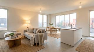 Deze ruime penthouse in Eilandpark, Sint-Lievens-Houtem, wordt volledig afgewerkt en instapklaar tegen Pasen 2026. Het appartement wordt...