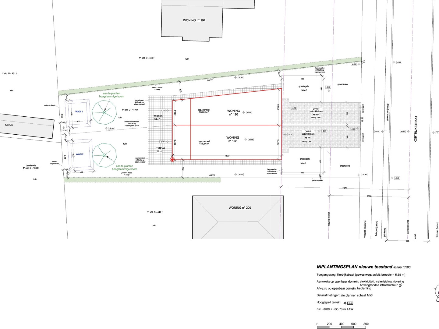 Bouwgrond met vergunning voor bouw van twee woningen te Ingelmunster - foto 1