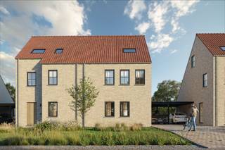 Zoek jij een energiezuinige nieuwbouwwoning op een ideale locatie? Bekijk dan even deze fraaie halfopen bebouwing in hedendaags landelijke stijl. De woning maakt deel uit van ons nieuwbouwproject in Ranst. In een kindvriendelijke buurt, in Broechem, dicht bij alle voorzieningen.<br /><br />Deze ruime gezinswoning heeft een optimale indeling met o.m. een lichtrijke leefruimte, ingerichte eilandkeuken en badkamer, 4 slaapkamers, grote zuidwest gerichte tuin met gezellig terras, veel berging, een oprit, carport.   <br /><br />Het is een zeer energie-efficiënte woning (E-peil 11), uitgerust met geothermische warmtepomp, vloerverwarming, ventilatie met warmterecuperatie en zonnepanelen.<br /><br />Danneels werkt jouw nieuwe woning sleutel-op-de-deur voor je af voor een vaste prijs en tegen een afgesproken einddatum. Jij kiest de keuken- en badkamerinrichting, vloer- en wandtegels bij onze partners. Onze klantenbegeleider staat voor je klaar met advies op maat. 