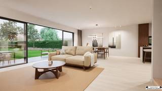 <p><span>Carpé Diem, exclusieve nieuwbouwwoningen in Oud Gooreind</span></p><p><span>Welkom in Carpé Diem, een uniek nieuwbouwproject in het groene hart van Oud Gooreind, met zicht op agrarisch gebied. In deze rustige en landelijke omgeving worden vier alleenstaande eengezinswoningen gerealiseerd, ontworpen voor wie op zoek is naar ruimte, comfort en toekomstgericht wonen. </span></p><p><span>Elke woning combineert een doordachte architectuur met hoogwaardige materialen en energiezuinige technieken. Hier woon je in alle rust, omringd door groen, en toch met een vlotte verbinding naar het centrum en omliggende gemeenten. </span></p><p><span>De tuin is zuidwest gericht, dit betekent dat men kan genieten van de zon vanaf de late voormiddag tot de zonsondergang, wat ook zorgt voor een prachtig uitzicht. Het biedt veel licht in de tuin en leefruimtes aan de achterzijde van de woning. Deze oriëntatie is ideaal voor een mooi uitzicht op het open landschap. </span></p><p><span> </span></p><p><span>Beleef je woning voor je intrekt</span></p><p><span>Bij Janssen en Janssen krijg je de unieke kans om je toekomstige woning al te ervaren nog voor de eerste steen wordt gelegd. Dankzij de VR-beleving wandel je virtueel door je nieuwe thuis en ontdek elk detail, van de leefruimte tot de slaapkamer. Zo maak je keuzes met vertrouwen en een duidelijk beeld van het eindresultaat.</span></p><p><span> </span></p><p><span>Groen wonen, centraal gelegen</span></p><p><span>Oud Gooreind staat bekend om zijn rustig karakter en groene omgeving. Carpé Diem combineert dit landelijke gevoel met praktische nabijheid van winkels; scholen en verbindingswegen. Een plek waar je elke dag thuiskomt in rust en ruimte.</span></p><p><span> </span></p><p><span>Wonen op maat van jouw leven:</span></p><p><span>De woning kan, samen met een architect, worden ingedeeld naar eigen wens. Samen met een ervaren bouwteam bepaal je de ruimtes, afwerkingen en accenten die bij jouw levensstijl passen. Het bouwteam staat reeds klaar en ingepland, waardoor de werken onmiddellijk na verkoop van start kunnen gaan. </span></p><p><span>Comfortabel en energiezuinig</span></p><p><span>De woningen worden gebouwd met oog voor kwaliteit, duurzaamheid en hedendaags wooncomfort. </span></p><ul><li><span>Energiezuinige technieken volgens de nieuwste normen</span></li><li><span>Ruime leefruimte met veel lichtinval</span></li><li><span>Hoogwaardige afwerking met aandacht voor detail</span></li></ul><p><span>Dit maakt Carpé Diem tot een ideale gezinswoning en een duurzame investering voor de toekomst. </span></p><p><span> </span></p><p><span>Indeling woning</span></p><ul><li><span>Gelijkvloers</span><ul><li><span>Inkomhal (6,4 m²) met gastentoilet</span></li><li><span>Ruime leefruimte (19,3 m²) en eetkamer (21,8 m²) met grote raampartijen</span></li><li><span>Volledig uitgeruste open keuken (16,6 m²)</span></li><li><span>Berging (7,9 m²) en praktische dressing (1,7 m²)</span></li><li><span>Inpandige garage (28,4 m²)</span></li></ul><ul><li><span>Aangenaam terras (24,5 m²) dat uitkijkt op de groene tuin met zicht op het agrarisch landschap</span></li></ul></li></ul><ul><li><span>Verdieping</span><ul><li><span>Nachthal (12,2 m²)</span></li><li><span>3 slaapkamers, waarvan:</span><ul><li><span>Master bedroom (21,1 m²) met aparte dressing</span></li><li><span>Slaapkamer 2 (15,3 m²)</span></li><li><span>Slaapkamer 3 (12,4 m²)</span></li></ul></li><li><span>Badkamer (12,4 m²) met inloopdouche, ligbad en dubbele lavabo</span></li><li><span>Apart toilet en extra berging (4,6 m²)</span></li></ul></li></ul><p><span> </span></p><p><span>Technisch & Duurzaam</span></p><ul><li><span>Verwarming via </span><span>water-water warmtepomp</span></li><li><span>Zonnepanelen</span><span> voor een energiezuinige werking</span></li><li><span>Keramische vloeren</span><span> op het gelijkvloers en in de natte ruimtes</span></li></ul><p><span>Groendak</span><span> voor extra isolatie en ecologische meerwaarde</span></p><p><span>De aankoopprijs van deze nieuwbouwwoning is als volgt samengesteld:</span></p><ul><li><span>Bouwgrond: €229.000,00</span></li><li><span>Constructie exclusief btw: €375.024,24</span></li><li><span>Btw op de constructie (21%): €78.755,09</span></li><li><span>Registratierechten op de grond (12%): €27.480,00</span></li><li><span>Geraamde notariskosten op de aankoop van de grond: €5.725,00</span></li></ul><p><span>De indicatieve totale aankoopprijs bedraagt bijgevolg €715.984,33.</span></p><p><span>Deze totaalprijs omvat de grond, de constructie, 21% btw op de constructie, 12% registratierechten op de grond en een raming van de notariskosten voor de aankoop van de grond.</span></p><p><span>Aansluitingskosten voor de nutsvoorzieningen, eventuele erelonen voor architect en EPB-verslaggeving, eventuele kosten verbonden aan een afzonderlijke bouw- of kredietakte en persoonlijke keuzes of meerwerken zijn niet inbegrepen.</span></p><p><span>De vermelde berekening is indicatief. </span></p>