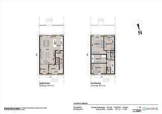 Uiterst energiezuinige woning met de nieuwste technieken (E-peil : -33!). Meer info via de bouwadviseur.<br /><br />Gelijkvloers : bestaande uit een berging (voor eventuele fietsen), ruime inkomhal met apart toilet, een wasruimte met technieken en living met keuken en eiland.<br /><br />Verdieping: master bedroom en twee bijhorende slaapkamers, ingerichte badkamer. Aparte toilet en technische ruimte met aansluiten nachthal.<br /><br />Bespaar fors op je energiefactuur, dankzij doorgedreven isolatiepakket, warmtepomp met vloerverwarming, ventilatiesysyteem D en zonnepanelen, regenwaterput.<br />Deze woning is future proof naar duurzaamheid. Bouwen via de Wet van Breyne met prijsvastheid! <br /><br />Heb je vragen? Contacteer dan je bouwadviseur via 09 280 60 60 of info@durabrik.be. <br /><br />* Afbeeldingen en oppervlaktes zijn indicatief.