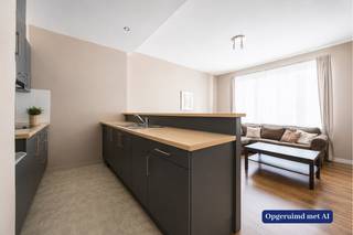 Op zoek naar een ruim appartement op een centrale ligging? Dit aangename appartement bevindt zich op de eerste verdieping van een kleinschalig gebouw zonder lift, midden in het centrum van Kapellen, op wandelafstand van winkels, openbaar vervoer en andere voorzieningen.<br /><br />Het appartement beschikt over een ruime en lichtrijke woonkamer met aansluitend een open keuken. De keuken is uitgerust met een kookplaat, dampkap en een spoelbak. Er is voldoende ruimte voorzien voor het plaatsen van een eigen koelkast, vaatwasser en combi-oven.<br /><br />Verder zijn er twee uitzonderlijk grote slaapkamers die tal van mogelijkheden bieden qua inrichting en comfort.<br /><br />Centraal is er nog de badkamer met ligbad, dubbel lavabomeubel en een toilet. Er is nog een praktische berging met aansluiting voor zowel een wasmachine als een droogkast.<br /><br />Tot slot is er een gemeenschappelijke fietsenstalling.<br /><br />Er zijn geen gemeenschappelijke kosten. Individuele meters gas, elektriciteit en water. <br /><br />Troeven:<br />•Centrale ligging in het hart van Kapellen<br />•Twee zeer ruime slaapkamers<br />•Kleinschalig gebouw<br />•Geen gemeenschappelijke kosten<br />•Fietsenstalling<br /><br />Interesse? Neem gerust contact op voor meer informatie of een bezoek ter plaatse.