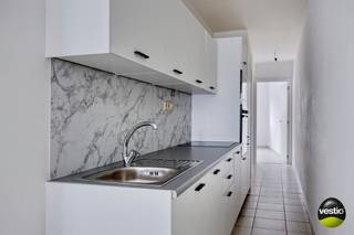 Dit instapklaar appartement is gelegen op de eerste verdieping van een kleinschalig gebouw uit 1999 en heeft een bewoonbare oppervlakte van ca. 64 m² (volgens EPC). Het gebouw beschikt over een lift en de keuken werd recentelijk vernieuwd, wat zorgt voor extra comfort en een moderne uitstraling.<br /><br />De ligging is bijzonder gunstig, centraal tussen de kleine en de grote Ring aan de Havenstraat 10. Dankzij de aanwezigheid van lokale handelaars en supermarkten in de directe omgeving bevinden alle dagelijkse voorzieningen zich op wandelafstand. Ook het centrum bereik je in slechts enkele minuten.<br /><br />Via de trap of lift bereik je het appartement. De leefruimte is een rechthoekige ruimte met een aangename lichtinval en voldoende plaats voor een zit- en eethoek. De moderne keuken is volledig geïnstalleerd en uitgerust met een inductiekookplaat, koelkast, dampkap, spoelbak, microgolfoven en oven.<br /><br />De slaapkamer bevindt zich aan de achterzijde van het appartement, wat zorgt voor extra rust, en beschikt over een mooie oppervlakte. De badkamer is ingericht met een ligbad, wastafel en aansluiting voor een wasmachine. Daarnaast is er een apart toilet aanwezig.<br /><br />De verwarming gebeurt via accumulatiekachels en het warme water wordt voorzien door een elektrische privatieve boiler.<br /><br />De maandelijkse kosten bedragen € 100,20.<br /><br />Enkele PLUSPUNTEN nog eens op een rijtje:<br />+ Instapklaar<br />+ Lift<br />+ Op slechts enkele min. van het centrum<br />+ Perfect instap- of investeringsappartement<br /><br />Maak snel een afspraak via stephanie@vestio.com of bel naar 0474-73 64 84 en kom dit gezellig appartement samen ontdekken!