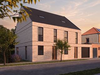 Een moderne halfopen nieuwbouwwoning waarvan de tuin een oostelijke oriëntatie heeft. De woning beschikt op het gelijkvloers over een inkom, een ruime living, open keuken en bureauhoek, een berging, een gastentoilet en een grote wasplaats/fietsenberging. Op de verdieping zijn er 2 slaapkamers, een badkamer met bad en inloopdouche en een apart toilet. De tweede verdieping beschikt over slaapkamer 3 en slaapkamer 4 en een ruime berging. Afwerking naar eigen smaak binnen de vooropgestelde, ruime afwerkingsbudgetten. In de prijs zit eveneens een tuinberging, afsluiting en terras inbegrepen. Meer info? Contacteer Ewout op 0497 588 888 of via contact@huysmanbouw.be