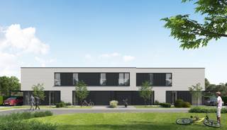 Deze nieuwe woning bouwen we aan de Vlasmeers in Ooigem, deelgemeente van Wielsbeke. Hier woon je in een aangename, rustige woonbuurt in de buurt van winkels, scholen (basisschool op 1 km) en openbaar vervoer (bushalte op 700 m). Bovendien geniet je er van een vlotte verbinding met de belangrijkste invalswegen. Ooigem is gelegen in de vallei van de Leie, wat tal van mooie wandel- en fietsroutes oplevert.

Deze moderne halfopen woning beschikt over: een inkomhal met toilet, een ruime eet- en zitruimte met veel lichtinval, aansluitend een open keuken met zicht op de tuin, een wasplaats, een carport, 4 slaapkamers, een badkamer, een (technische) berging en een afzonderlijk toilet boven. In de zuidwest gerichte tuin wordt het volop genieten!
Het gebruik van een warmtepomp, in combinatie met vloerverwarming en zonnepanelen zorgt ervoor dat jouw toekomstige energiefactuur onder controle blijft (E10).

Een kijkje nemen? Je vindt de ingang van de verkaveling ter hoogte van Vlasmeers 49. Of contacteer ons en ontdek alle details!
