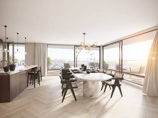 Met trots stellen wij Residentie “Skyfall” voor, een stijlvol en eigentijds woonproject gelegen op de hoek van de Koninginnelaan en de Duinenweg in Middelkerke. Dit modern vormgegeven gebouw onderscheidt zich door zijn hedendaagse architectuur en doordachte indeling. Ondergronds bevindt zich een ruime kelderverdieping van twee niveaus, toegankelijk via een autolift, met plaats voor zestien garages en een praktische fietsenberging. Ook op het gelijkvloers werd een gemeenschappelijke fietsenberging voorzien, wat het comfort voor bewoners extra verhoogt. Dankzij de uitstekende ligging bevindt u zich op wandelafstand van het centrum én in de onmiddellijke nabijheid van de Zeedijk, waardoor u optimaal geniet van zowel rust als levendigheid. Dit appartement met 2 slaapkamers is gelegen op de eerste verdieping. Mis deze unieke kans niet om te investeren of te wonen in een hedendaags project op toplocatie.