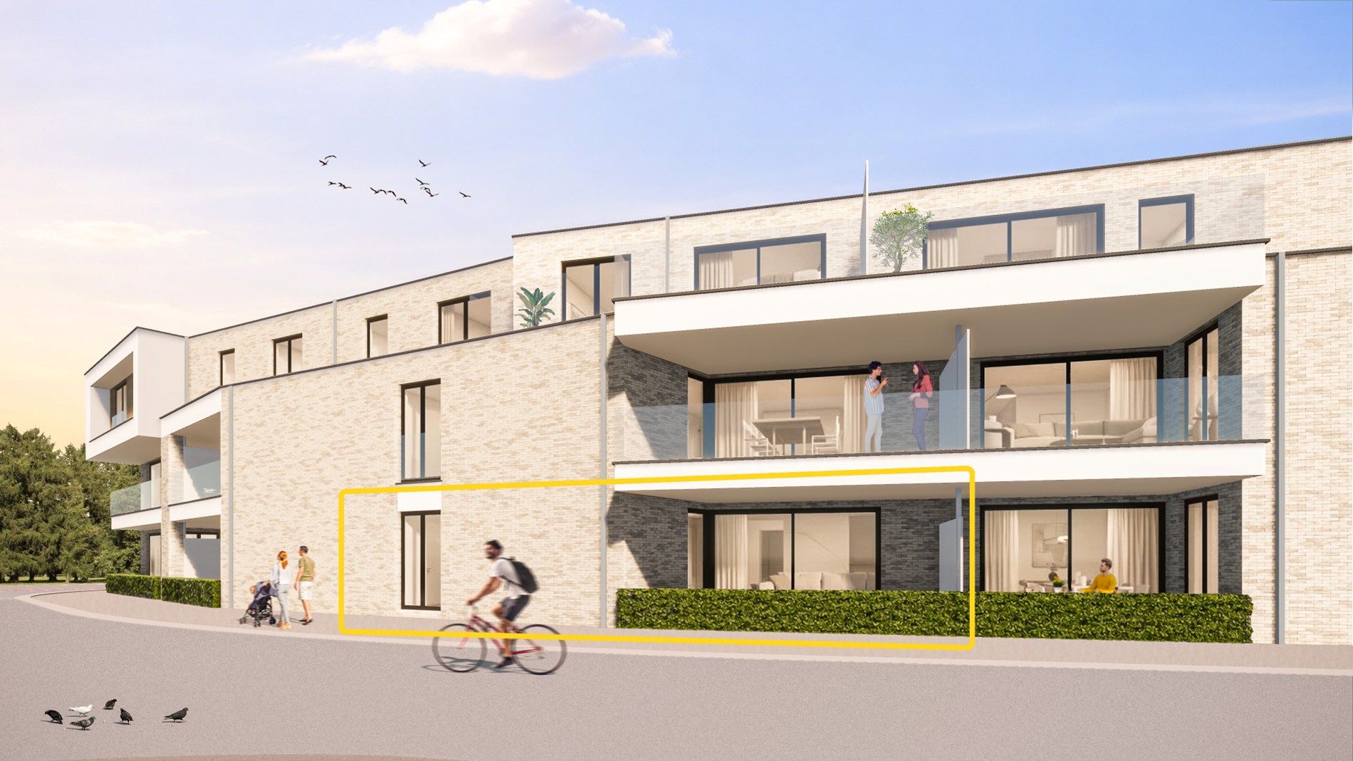 Gelijkvloers appartement (117 m²) met 2 slaapkamers en overdekt terras. - foto 1
