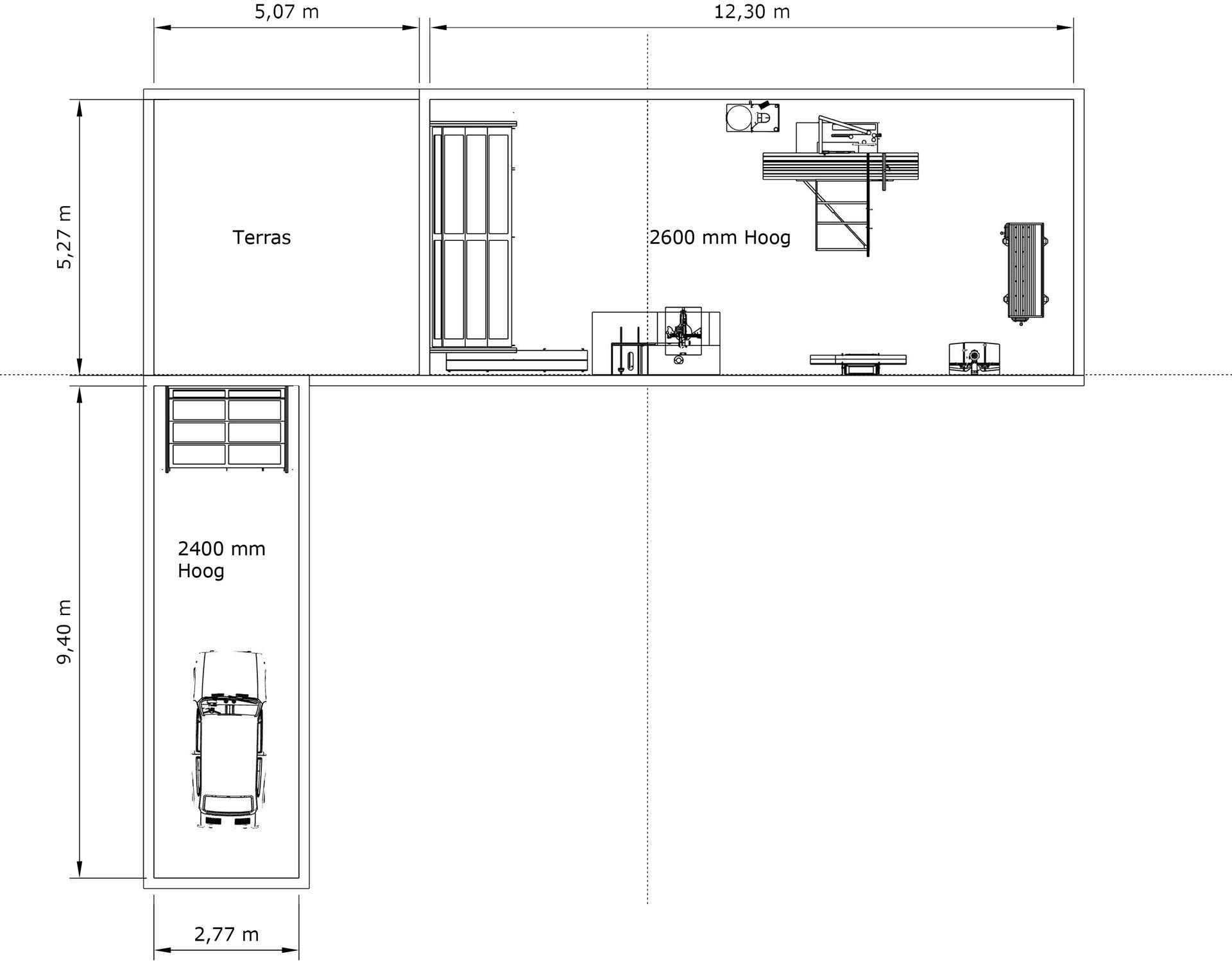 Garage met werkplaats of opslagplaats. - foto 3