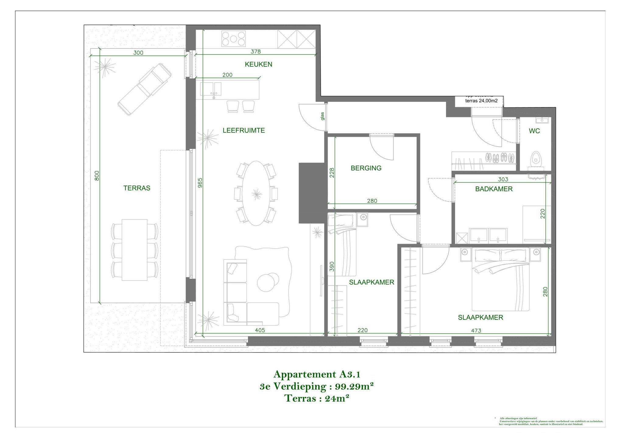 Mechelen  appartement A3.1 op 3de verdiep - foto 2