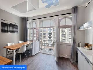 Découvrez cet appartement moderne de 42 m² au 3ème étage d'un immeuble bien entretenu sans ascenseur, situé à Rogierlaan 20, à deux pas du front...