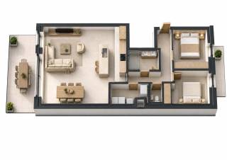 Dit charmante gelijkvloerse appartement in Kluisbergen biedt een comfortabele woonruimte van 96 m², ideaal voor wie op zoek is naar rust en gezelligheid. Het beschikt over twee ruime slaapkamers, perfect geschikt voor een gezin, koppel of als extra werk- of hobbyruimte. De lichte woonkamer, met open keuken, vormt het hart van het appartement en heeft rechtstreeks toegang tot het grote achterliggende terras.<br /><br />De woning is voorzien van een functionele badkamer die van alle nodige comfort is voorzien, zodat je dagelijks kunt genieten van een moment voor jezelf. Daarnaast zijn er twee aangename terrassen waar je volop kan ontspannen en genieten van de omliggende tuin. Door de ligging op het gelijkvloers ervaar je een extra gevoel van ruimte en natuur.<br /><br />Een extra troef is de inbegrepen carport die je beschermde parkeergelegenheid biedt, samen met een private berging in de kelder voor extra opbergruimte. Dit maakt het appartement in Kluisbergen een uitzonderlijk aanbod voor wie gemak en kwaliteit waardeert in een rustige en groene omgeving. Een ideale plek om je nieuwe thuis van te maken.