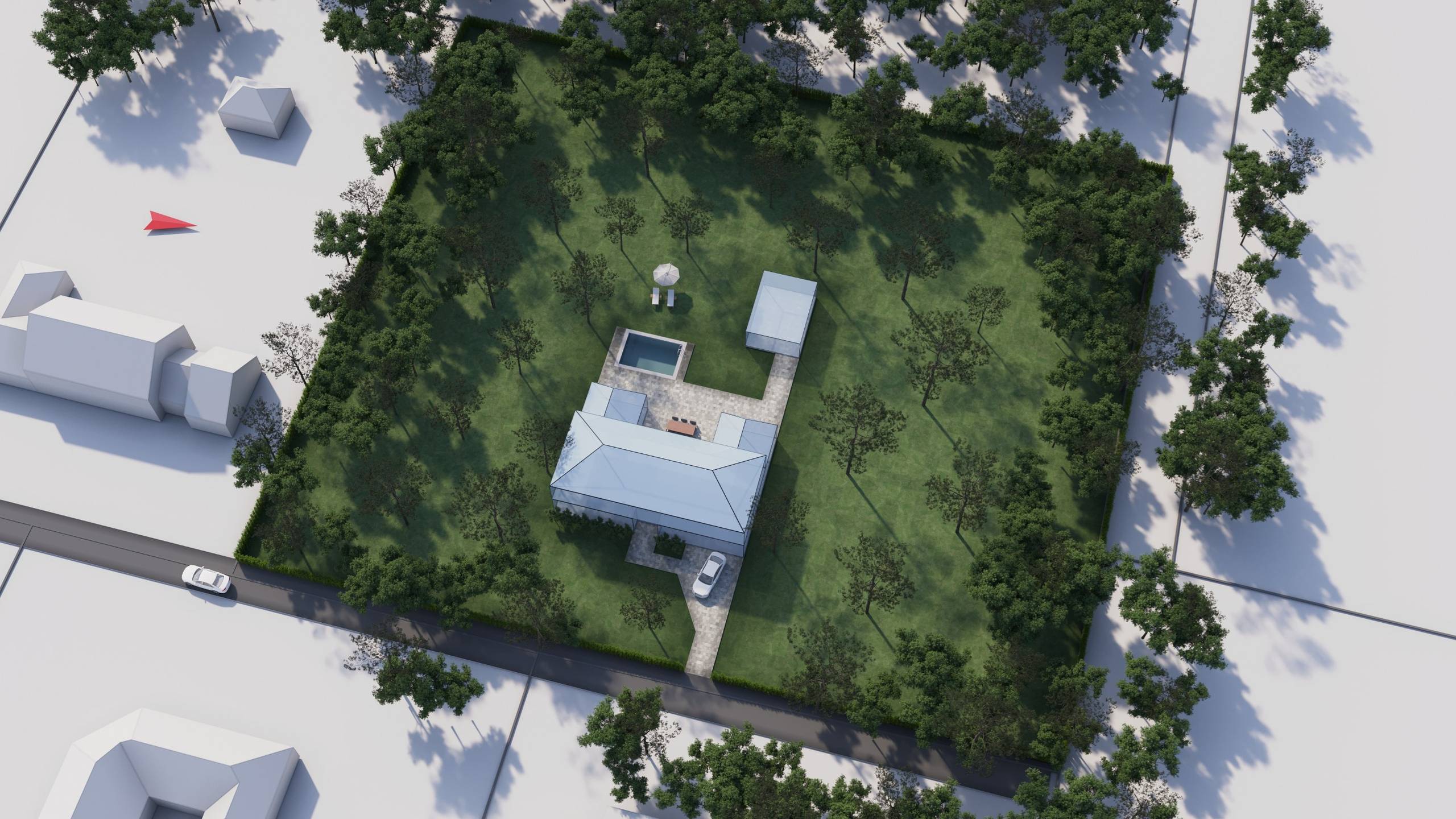 Spacious plot of building land of 1,863 m² for detached construction - photo 1