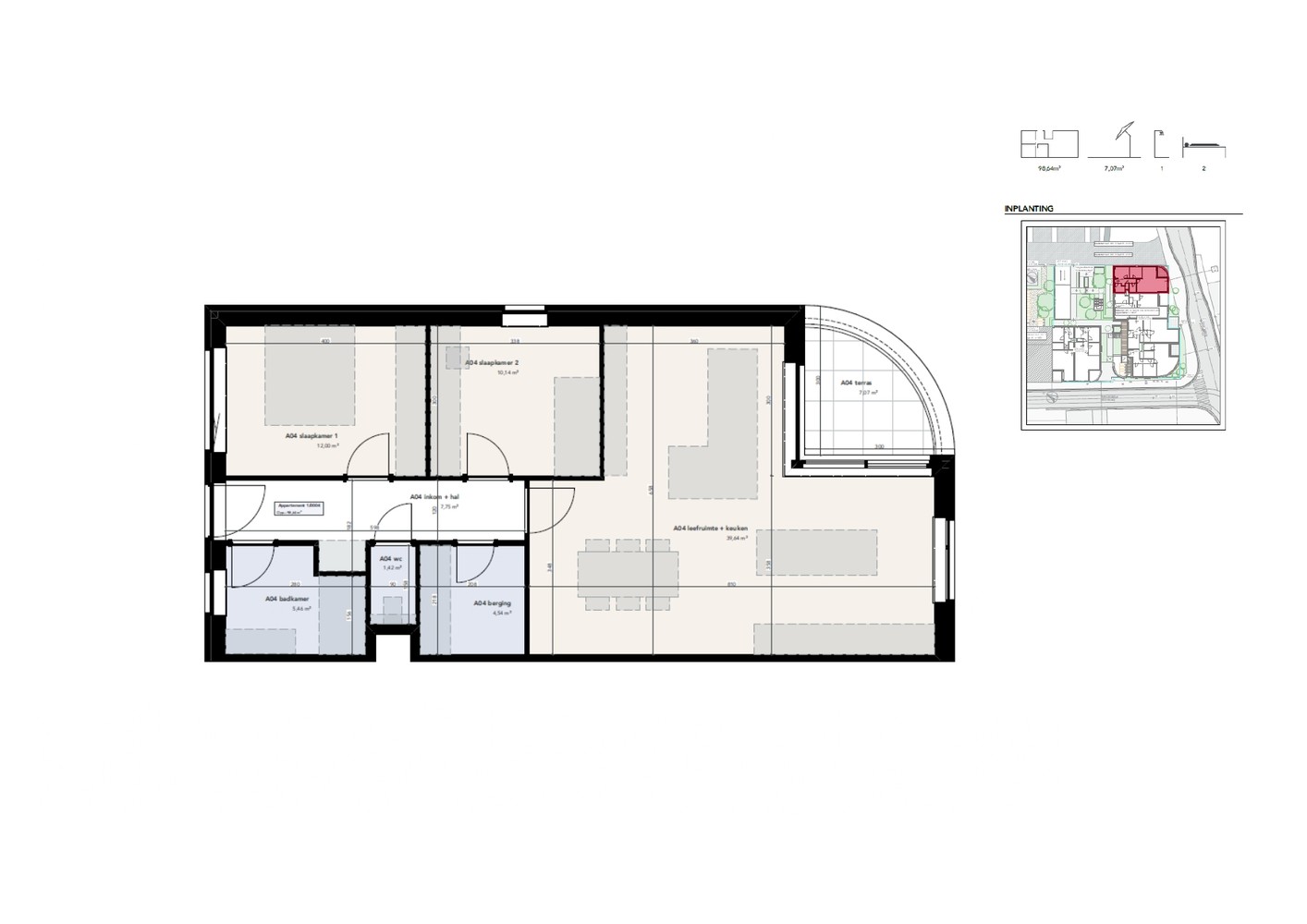 Appartement met 2 slaapkamers - foto 3