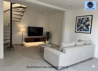 <p><span>VERY SPACIOUS HOUSE WITH 4 BEDROOMS AND 2 GARAGES</span></p><p><span>Guide price : 375.000 euro</span></p><p><span> </span></p><p><span>This completely renovated house( renewed roof, kitchen, bathroom, floors, plumbing and electricity) is very spacious and bright.</span></p><p><span>On the first floor there are 2 spacious livings and an open kitchen.</span></p><p><span>There is also an enclosed terrace on the first floor.</span></p><p><span>First floor : - room 1 : +- 16 m²</span></p><p><span>                          - room 2 : +- 17 m²</span></p><p><span>                          - spacious terrace with view on the fields</span></p><p><span>Second floor:  - room 3 : +- 18 m²</span></p><p><span>                             - room 4 : +- 18 m²</span></p><p><span>Favorable Epc C.</span></p><p><span> </span></p><p><span>GROUND FLOOR : - room</span></p><p><span>                      - 4 large rooms</span></p><p><span>                      - 2 garages</span></p><p><span>                      - 2 terraces</span></p><p><span>                      - completely renovated</span></p><p><span>                      - electricity conform AREI</span></p><p><span> </span></p><p><span>Town planning certificate/information on request!</span></p><p><span>For info or visit call 0475/51.40.73 or send an email to info@svena.be.</span></p><p><span> </span></p><p><span>These data are purely informative and we cannot be held liable for any inaccuracies.</span></p><p><span>The living space is only indicative.</span></p><p><span> </span></p>