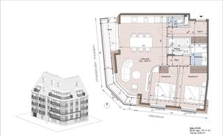 Ontdek dit lichtrijke hoekappartement, ideaal gelegen in de stijlvolle Residentie Antoine aan de Kursaalstraat te Heist, op wandelafstand van het strand, winkels en gezellige horeca.<br /><br />De ruime en aangename leefruimte geniet van veel natuurlijke lichtinval dankzij de grote raampartijen en de unieke hoekligging. Aansluitend bevindt zich de open, volledig uitgeruste keuken met zicht op de eet- en zithoek. Vanuit de leefruimte heb je toegang tot het terras. <br /><br />Het appartement beschikt over twee volwaardige slaapkamers, ideaal als hoofdverblijf, tweede verblijf of investering. Verder is er nog een badkamer voorzien met inloopdouche, een afzonderlijk toilet en een berging met aansluiting voor was- en droogmachine. Er is tevens de mogelijkheid om de indeling aan te passen zodoende er twee badkamers aanwezig zijn. <br /><br />Gemeenschappelijke fietsenberging voorzien in het gebouw. <br /><br />Meer informatie over deze unieke residentie? Contacteer Willem Cauwels: 050/89.27.70