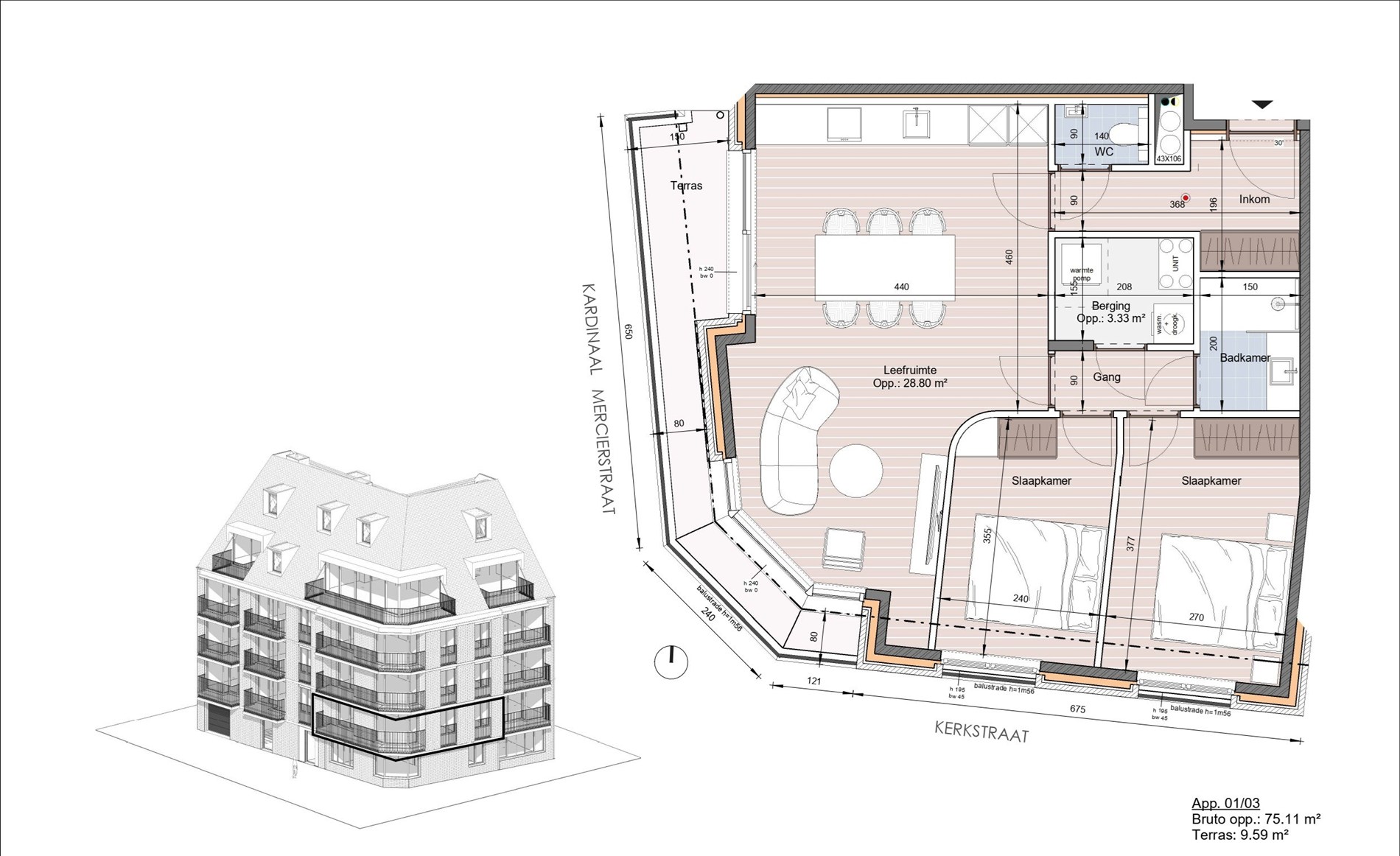 Stijlvol hoekappartement met terras in Residentie Antoine – Heist - foto 3