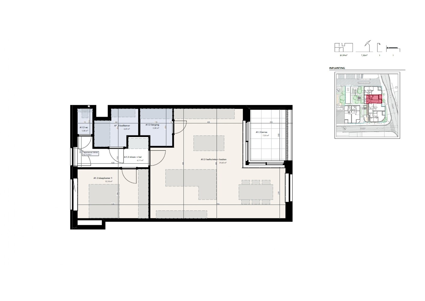 Appartement met 1 slaapkamer - foto 3