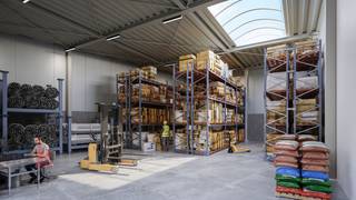 Unité PME neuve de 354 m² avec mezzanine de 126 m² à vendre, faisant partie du projet neuf De Stokerij : une zone d’activités durable...