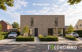Modern wonen, energiezuinigheid en een hoogwaardige afwerking komen samen in deze halfopen nieuwbouwwoning in Oud-Termien. De woning maakt deel uit van een kleinschalig nieuwbouwproject bestaande uit twee halfopen woningen en bevindt zich momenteel in de afwerkingsfase. Bij de realisatie wordt bijzondere aandacht besteed aan duurzame materialen, hedendaagse technieken en optimaal wooncomfort.<br />Met een bruto bewoonbare oppervlakte van circa 140 m², drie slaapkamers, een perceel van 326 m² en een aangename zuidwestgerichte tuin biedt deze woning een mooie balans tussen ruimte, comfort en energiezuinig wonen. Een toekomstgerichte thuis op een rustige én strategische locatie in Genk.<br /><br /><strong>Indeling</strong><br />Via de inkomhal betreden we de woning en bereiken we de lichtrijke leefruimte. De open keuken met eethoek sluit naadloos aan op de woonkamer en vormt het centrale hart van de woning. Grote raampartijen zorgen voor een aangename natuurlijke lichtinval en versterken de verbinding met de achterliggende tuin.<br />Aansluitend aan de keuken bevindt zich een praktische berging, ideaal voor extra voorraad- en opslagruimte.<br /><br />Via de trappenhal bereiken we de verdieping, waar zich drie slaapkamers, de badkamer en een afzonderlijk toilet bevinden. De woning beschikt over een bruto bewoonbare oppervlakte van circa 140 m² en werd ontworpen met aandacht voor een praktische indeling en optimaal ruimtegebruik.<br /><br />Buiten beschikt de woning over een eigen oprit met parkeergelegenheid en een zuidwestgerichte achtertuin. Dankzij deze gunstige oriëntatie geniet u gedurende een groot deel van de dag en avond van de zon.<br /><br /><strong>Technische informatie</strong><br />Bij de realisatie van deze nieuwbouwwoning ligt de nadruk op energiezuinigheid, duurzaamheid en kwalitatief wooncomfort. De woning wordt hoogwaardig afgewerkt met duurzame materialen en voorzien van moderne technieken die bijdragen aan een laag energieverbruik.<br />De verwarming gebeurt via een energiezuinige warmtepomp in combinatie met vloerverwarming, wat zorgt voor een aangename en gelijkmatige warmteverdeling. Daarnaast wordt de woning voorzien van zonnepanelen, waarmee verder wordt ingezet op hernieuwbare energie en een laag energieverbruik. Ook is er reeds een aansluiting voor een laadpaal voorzien. De aluminium ramen met hoogrendementsbeglazing combineren een moderne uitstraling met uitstekende isolerende eigenschappen. Samen met de doorgedreven isolatie, zonnepanelen en energiezuinige technieken resulteert dit in een duurzame en toekomstgerichte nieuwbouwwoning met sterke energetische prestaties. E-peil E29.<br /><br /><strong>Buurtinformatie</strong><br />De woning bevindt zich in Oud-Termien, een rustige, groene en kindvriendelijke woonomgeving die tegelijk bijzonder strategisch gelegen is, op een boogscheutje van Genk-Centrum. Met De Maten en Bokrijk vlakbij liggen enkele van de mooiste natuur- en recreatiegebieden van de regio binnen handbereik. Ideaal voor wie graag wandelt, fietst of gewoon wil genieten van het groen. Tegelijkertijd bevinden scholen, winkels, supermarkten, openbaar vervoer en andere dagelijkse voorzieningen zich op korte afstand.<br /><br />Via de nabijgelegen Hasseltweg bereikt u vlot het uitgebreide commerciële aanbod in de omgeving. De Westerring zorgt bovendien voor een uitstekende verbinding richting Genk, Hasselt, Diepenbeek, Bilzen en Zutendaal, evenals naar de E314 en E313.<br /><br />Hier combineert u rustig en groen wonen met energiezuinige nieuwbouw, hedendaags comfort en een uitstekende bereikbaarheid.<br /><br />Ook de naastgelegen nieuwbouwwoning wordt te koop aangeboden. Informeer gerust bij ons kantoor naar de mogelijkheden.<br /><br />Deze hoogwaardige nieuwbouwwoning wordt aangeboden aan een verkoopprijs van € 465.000 exclusief btw.<br />Bij toepassing van 21% btw bedraagt de verkoopprijs € 562.650 inclusief btw.<br /><br />Bent u op zoek naar een duurzame en hoogwaardige nieuwbouwwoning met 3 slaapkamers en een zuidwestgerichte tuin op een strategische locatie? Contacteer ons via 089 69 30 01 of info@consimmo.be voor meer informatie of een bezoek ter plaatse. 