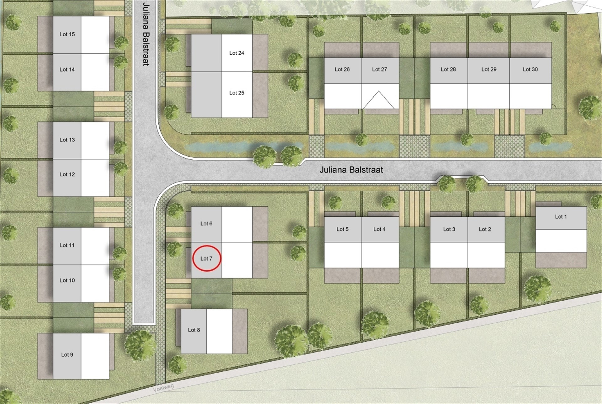 Perceel bouwgrond voor halfopen bebouwing in nieuw woonproject De Klingerie (280m²) - foto 2