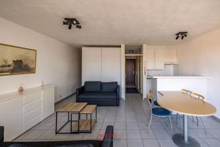 Studio très agréable avec coin nuit à louer à l'année dans la résidence Mosselbank à Nieuport-Bad. Idéal pour ceux qui veulent profiter de tout ce...